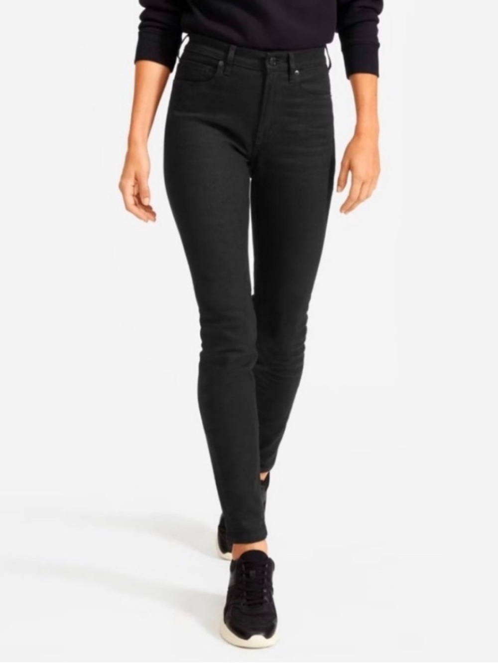Everlane High Rise Skinny Jeans in Black Wash. Women’s 30 (actual 30x28.5)